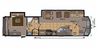 2010 Keystone Residence 401FE floorplan