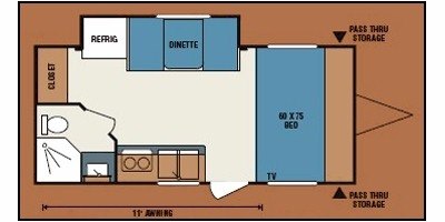 2010 KZ Coyote Lite CL163 floorplan