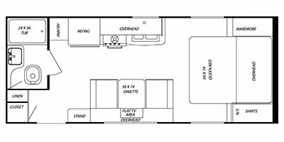 2010 Gulf Stream StreamLite Sport 22 TRB floorplan