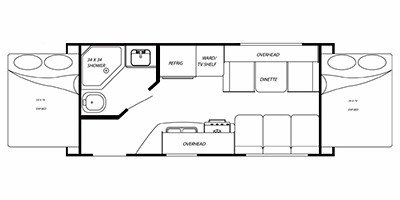 2010 Gulf Stream Gulf Breeze Sport 19 DFD floorplan