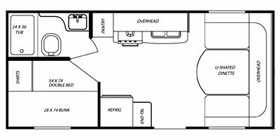 2010 Gulf Stream StreamLite Sport 21 TSB floorplan