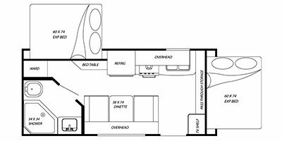 2010 Gulf Stream StreamLite Sport 17 RBF floorplan