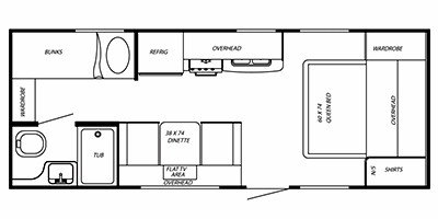 2010 Gulf Stream StreamLite Sport 24 RBH floorplan