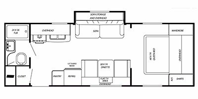 2010 Gulf Stream StreamLite Sport 25 TSS floorplan