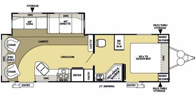 2010 Forest River Wildwood 28RLSS floorplan