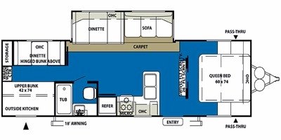 2010 Forest River Wildwood 30KQBBS floorplan