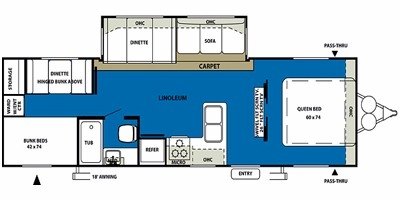 2010 Forest River Wildwood 30QBBS floorplan