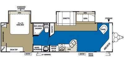 2010 Forest River Wildwood 36FLKB floorplan