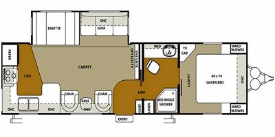 2010 Forest River Wildwood DLX 322HBK floorplan