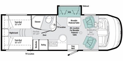 2010 Winnebago Via 25T floorplan