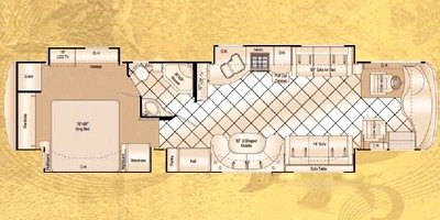 2010 Damon Motor Coach Tuscany 4051 floorplan