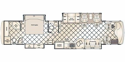 2010 Damon Motor Coach Tuscany 42 RQ floorplan