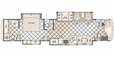 2010 Damon Motor Coach Tuscany 42 RQ floorplan