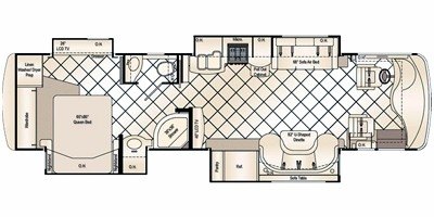 2010 Damon Motor Coach Tuscany 3680 floorplan