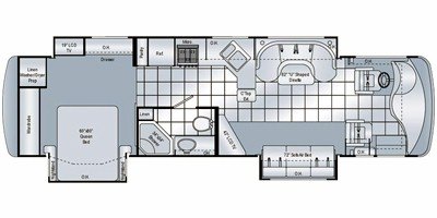 2010 Damon Motor Coach Astoria 3470 floorplan