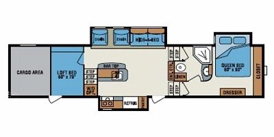 2010 KZ Inferno 3912 floorplan