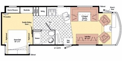 2010 Winnebago Adventurer 32H floorplan