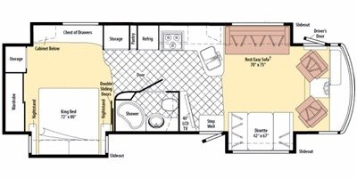 2010 Winnebago Adventurer 35P floorplan