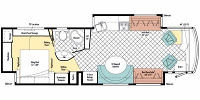 2010 Winnebago Tour 40WD floorplan