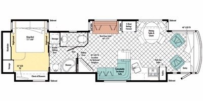 2010 Winnebago Tour 42AD floorplan