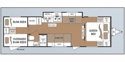 2010 Dutchmen Fourwinds Lite 290QGS floorplan