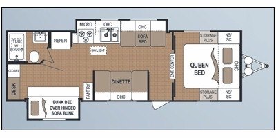 2010 Dutchmen Fourwinds Lite 280BGS floorplan