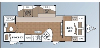 2010 Dutchmen Fourwinds 270BH floorplan