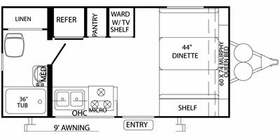 2010 Forest River Flagstaff Micro Lite XLT 18RB floorplan