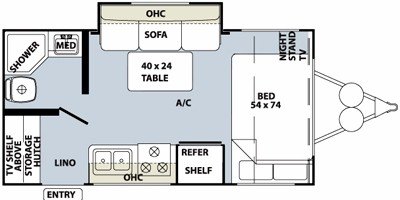 2010 Forest River Flagstaff Micro Lite 18FBRS floorplan