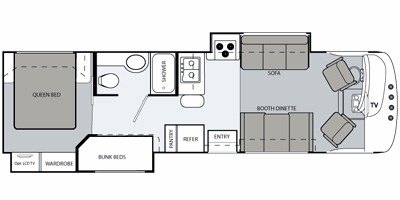 2010 Four Winds Windsport 31G floorplan