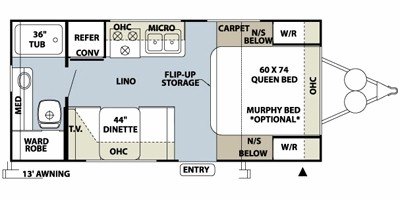 2010 Forest River Flagstaff Micro Lite 21FB floorplan