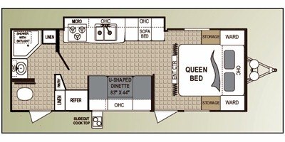 2010 Dutchmen Aerolite 25RB-GS floorplan