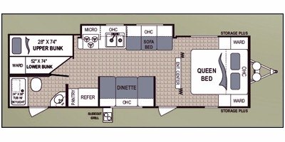 2010 Dutchmen Aerolite 28BH-GS floorplan