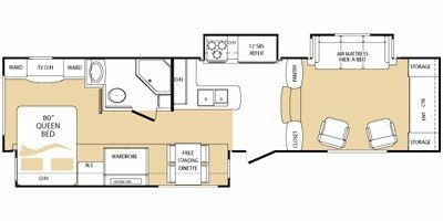 2010 Keystone Everest 352L floorplan