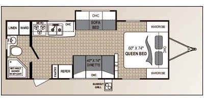 2010 Dutchmen Kodiak 24RB-SL floorplan