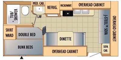 2010 Starcraft Autumn Ridge 186BH floorplan