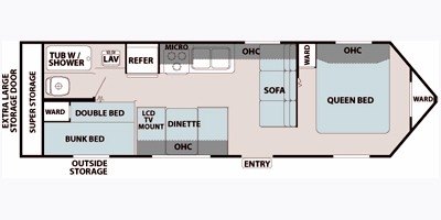 2010 Forest River V-Cross ST Super Lite 28V BHT floorplan