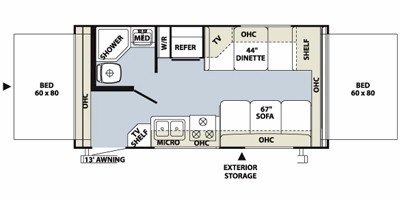 2010 Forest River Flagstaff Shamrock 19 floorplan