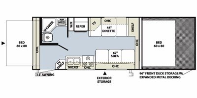 2010 Forest River Flagstaff Shamrock 19L floorplan