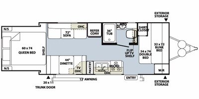 2010 Forest River Flagstaff Shamrock 23RS floorplan