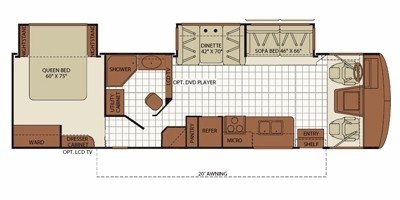 2010 Fleetwood Bounder® Classic 34W floorplan