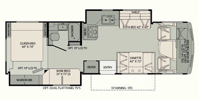 2010 Fleetwood Encounter 32BH floorplan