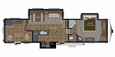 2010 Keystone Montana (Mountaineer Edition) 347THT floorplan