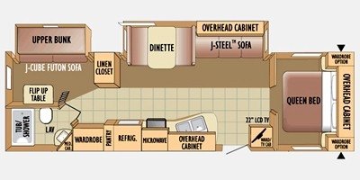 2010 Jayco Jay Flight G2 31 BHDS floorplan