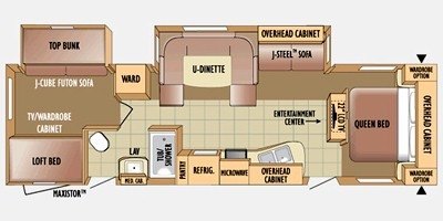 2010 Jayco Jay Flight G2 32 BHDS floorplan