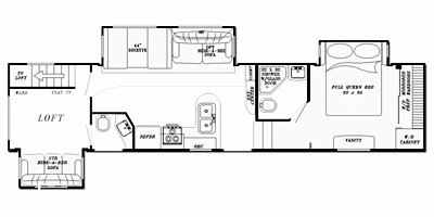 2010 Gulf Stream Canyon Trail 35FLFT floorplan