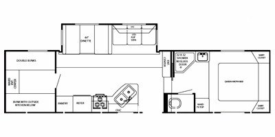 2010 Gulf Stream Canyon Trail 32FRTG floorplan