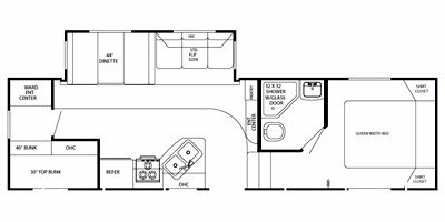 2010 Gulf Stream Canyon Trail 28FBHB floorplan