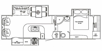 2010 Gulf Stream Canyon Trail 30FRLW floorplan