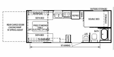 2010 Skyline Trail Rider 183B floorplan